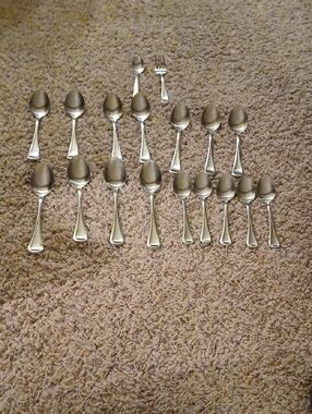 Stainless Steel Dessert Spoon Set - Polished Silver Finish